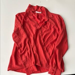 Red/orange Long Sleeve Blouse